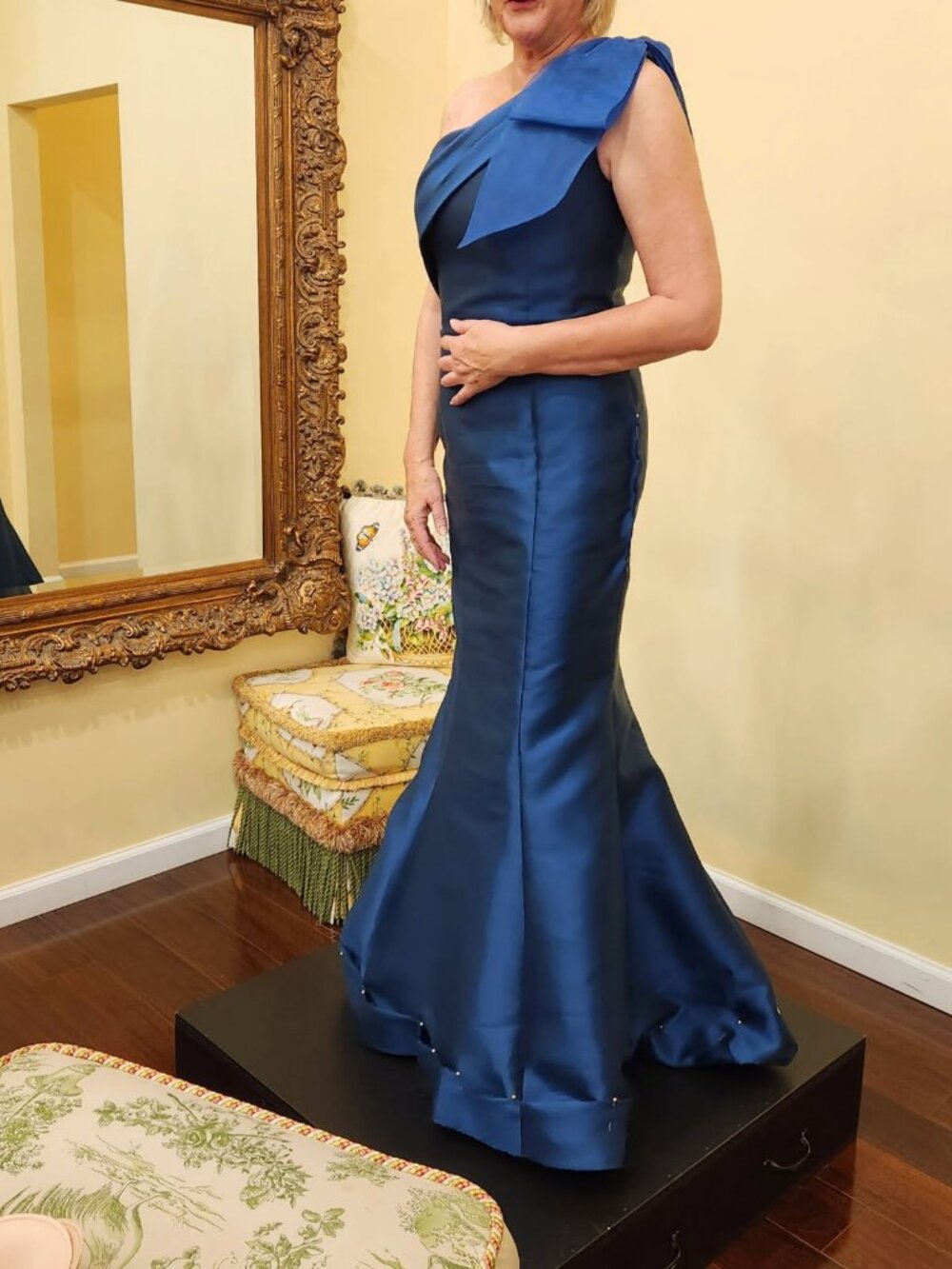 Gia Franco 12316 Asymmetrical Neck Evening Dress